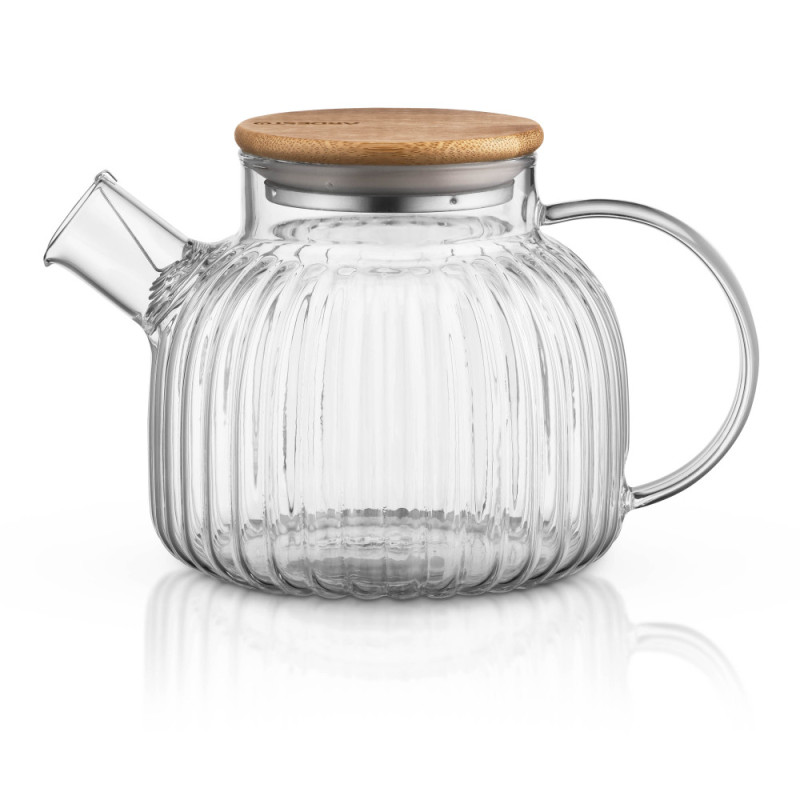 ARDESTO Tea pot Iceberg, 1000ml, borosilicate glass, bamboo, transparent (AR3010GA)