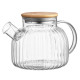 ARDESTO Tea pot Iceberg, 1000ml, borosilicate glass, bamboo, transparent (AR3010GA)