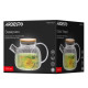 ARDESTO Tea pot Iceberg, 1000ml, borosilicate glass, bamboo, transparent (AR3010GA)