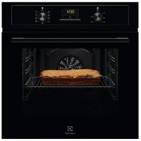 Electrolux Духовой шкаф электрический, 65л, A, дисплей, конвекция, телескопические направляющие, черный (EOF3H50BK)