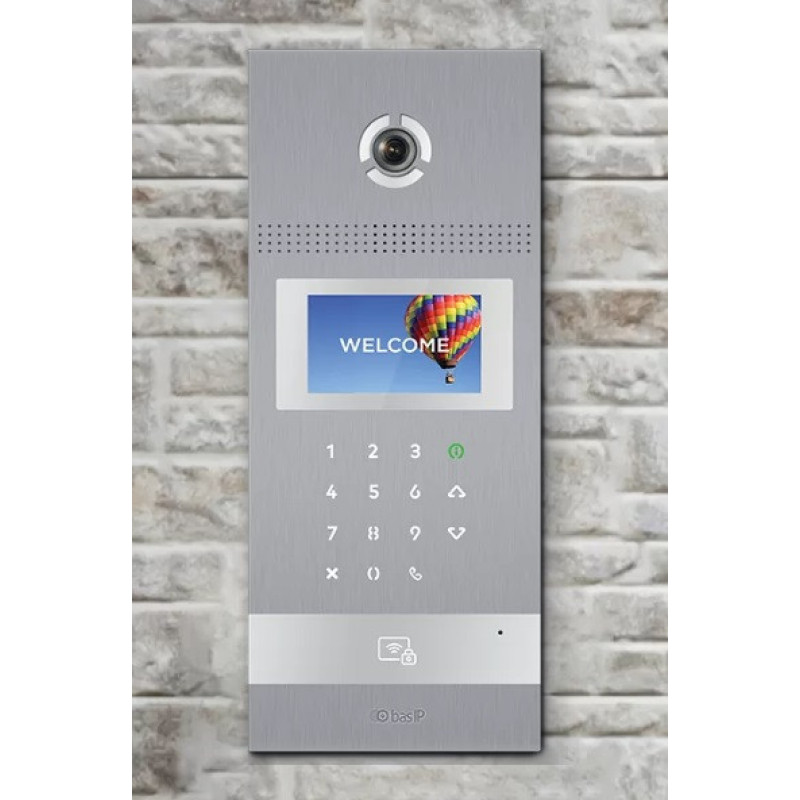 BAS-IP Outdoor panel AA-12FB, multiple subscribers, 1.3MP, 90 degrees, call redirection, contactless cards, silver (AA-12FB_S)
