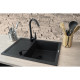 Deante Kitchen set Corio, granite sink ZQN_N113 + tap BMO_062M + dispenser ZZZ_000D, graphite (ZRCC2113)