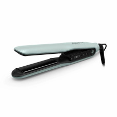 Rowenta hair straightener Thermoglide, temp. modes-5, 150-230С, display, ionization, glass ceramics, green (SF5120E0)