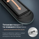 Rowenta hair straightener Thermoglide, temp. modes-5, 150-230С, display, ionization, glass ceramics, green (SF5120E0)