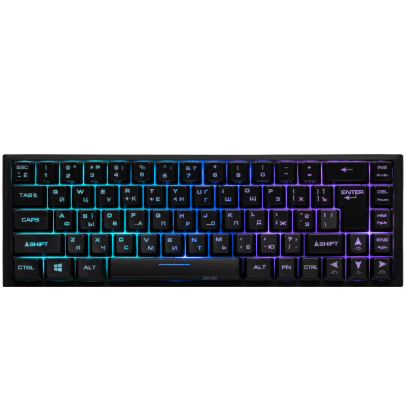 2E Gaming Keyboard KG350 RGB 68key USB Black Ukr (2E-KG350UBK)