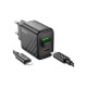 Зарядное устройство HOCO CS23A USB-C PD30W + 1xUSB QC3.0 + cable USB-C to Lightning black (6942007609951)