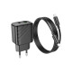 Зарядное устройство HOCO CS23A USB-C PD30W + 1xUSB QC3.0 + cable USB-C to Lightning black (6942007609951)
