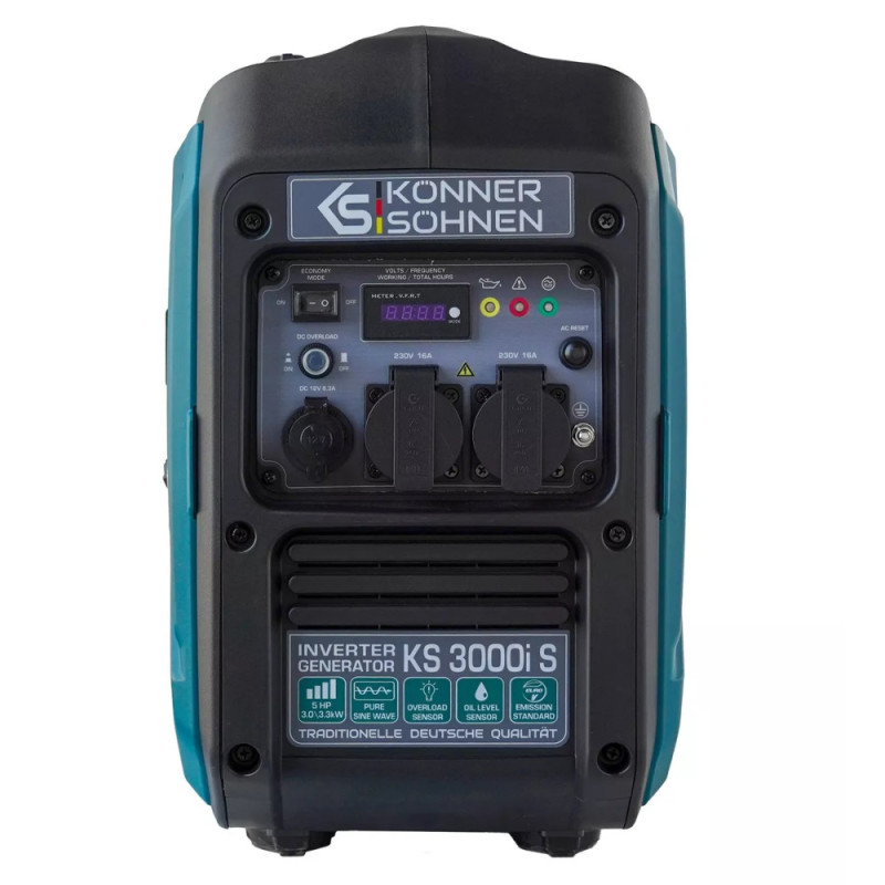 Könner & Söhnen Gasoline inverter generator KS 3000i S 230V, 3-3.3kW, manual starter, 23kg (KS3000IS) Könner & Söhnen Gasoline inverter generator KS 3000i S 230V, 3-3.3kW, manual starter, 23kg (KS3000IS)