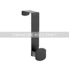 ARDESTO Дверний вішак на 1 гачок Minimalism 3x3x20см, метал, пластик, чорний (ARHB3108B)