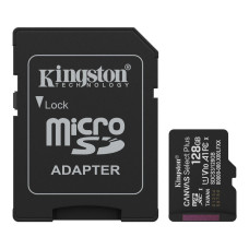 Kingston Карта пам'яті Kingston microSD 128GB C10 UHS-I A1 V10 R150MB/s + SD (SDCS3/128GB)