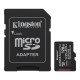 Kingston Карта пам'яті Kingston microSD 128GB C10 UHS-I A1 V10 R150MB/s + SD (SDCS3/128GB)