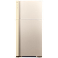 Hitachi Ref with top freezer, 184x86х74, ref-405L, freez.-145L, 2doors, А++, NF, inv., fresh zone, beige (R-V660PUC7-1BEG)