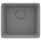 Deante Kitchen Sink granite, square, no drainboard, 500х440х230mm, bowl - 1, over(under)-mounted, grey + kitchen board (ZKM_S10A)
