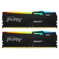 Kingston Memory DDR5 64GB KIT (32GBx2) 5200 FURY Beast RGB (KF552C40BB2AK2-64)
