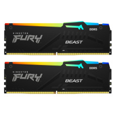 Kingston Пам'ять ПК DDR5 64GB KIT (32GBx2) 5200 FURY Beast RGB (KF552C40BB2AK2-64)