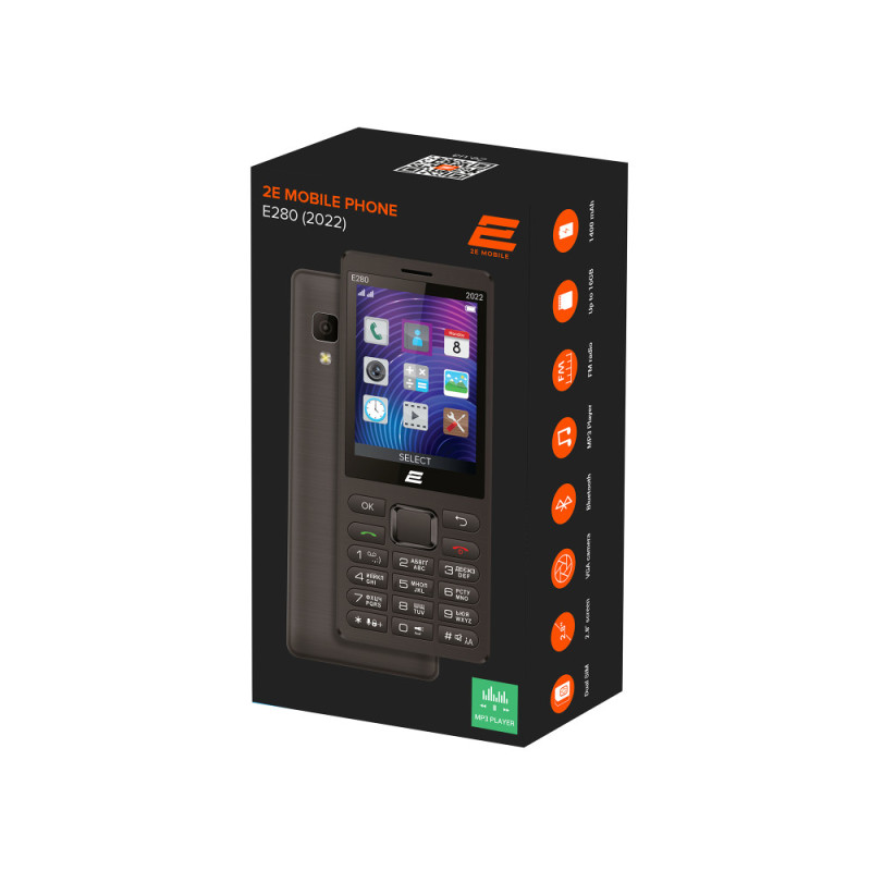 2E Mobile phone E280 2022 Dual SIM Silver