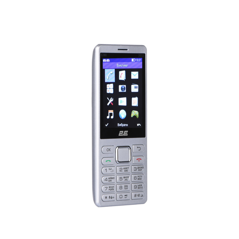 2E Mobile phone E280 2022 Dual SIM Silver