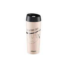 ARDESTO Travel mug Coffee time Bradypus 450 ml, s/s, beige (AR2645DBE)