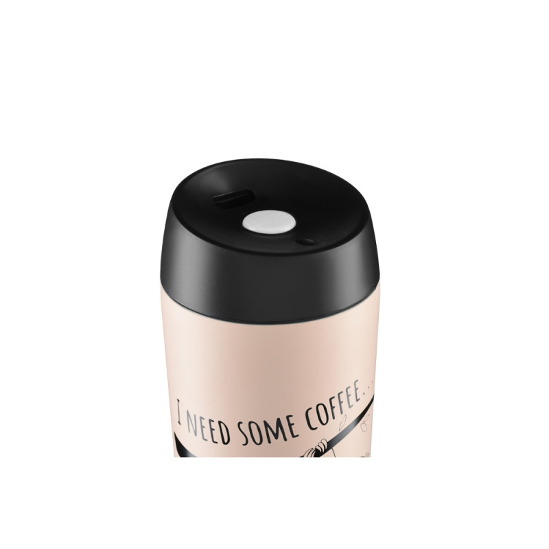ARDESTO Travel mug Coffee time Bradypus 450 ml, s/s, beige (AR2645DBE)