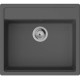 Hansgrohe Мийка кухонна S52, граніт, прямокутник, без крила, 550х490х190мм, чаша - 1, врізна, S520-F510, чорний графіт (43359290)