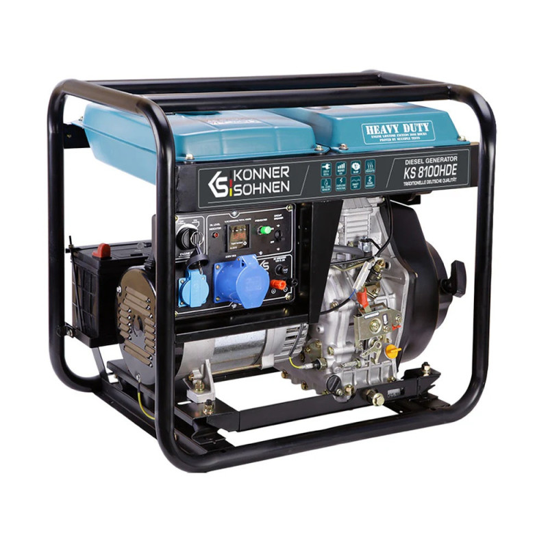 Könner & Söhnen Diesel generator KS 8100HDE (EURO V), 230V, 6.5kW, electric starter, 117kg (KS8100HDE)