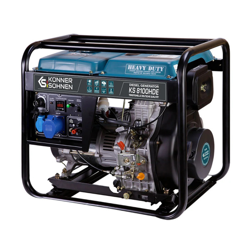 Könner & Söhnen Diesel generator KS 8100HDE (EURO V), 230V, 6.5kW, electric starter, 117kg (KS8100HDE)