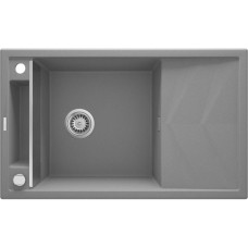Deante Мойка кухонная Magnetic, гранит, прямоуг., с крылом, 820х500х219мм, чаша - 1, накладная, серый (ZRM_S113)