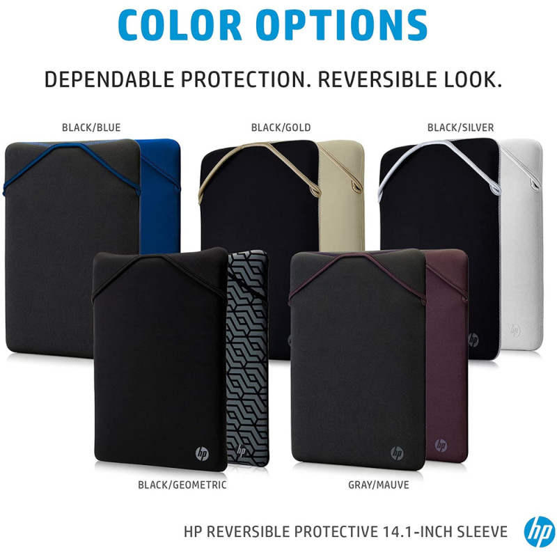 HP Чехол Protective Reversible 14 BLK/BLU Laptop Sleeve (2F1X4AA)