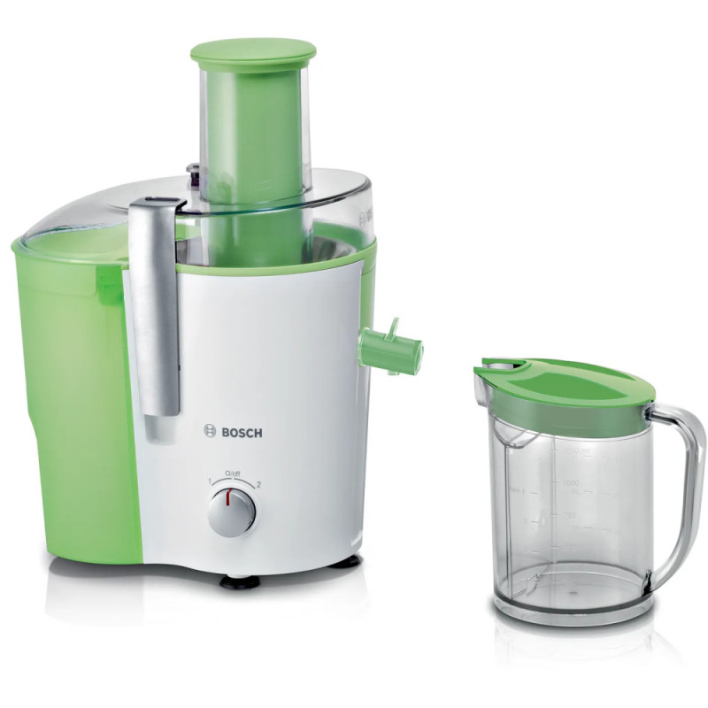 Bosch Centrifugal juicer 700W, bowl 1.25L, pulp container 2.0L, plastic, white (MES25G0)