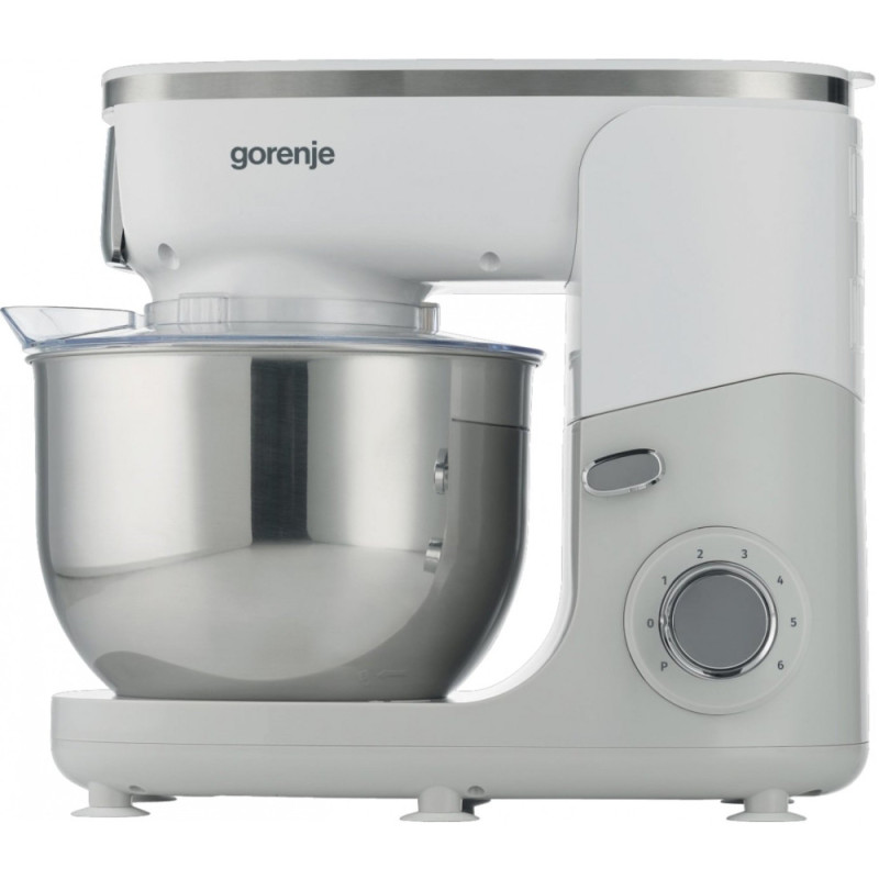 Gorenje Кухонная машина, 1000Вт, чаша-металл, корпус-пластик+металл, насадок-6, белый (MMC1005W)
