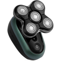 Remington Electric shaver rotary, razor head-5, Li-Ion, dry+wet, trimmer, black-green (XR1600)