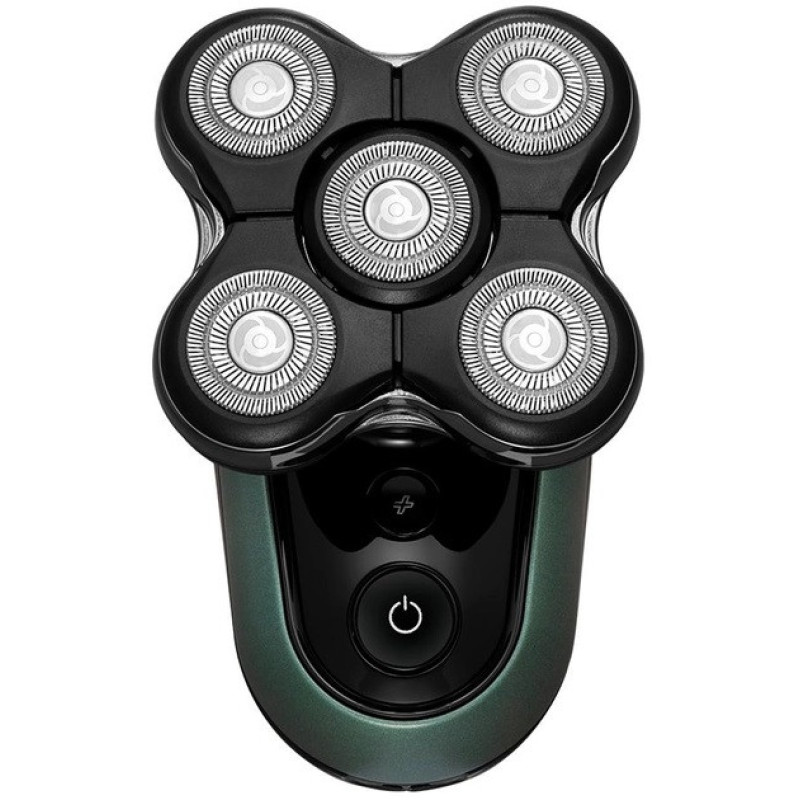 Remington Electric shaver rotary, razor head-5, Li-Ion, dry+wet, trimmer, black-green (XR1600)