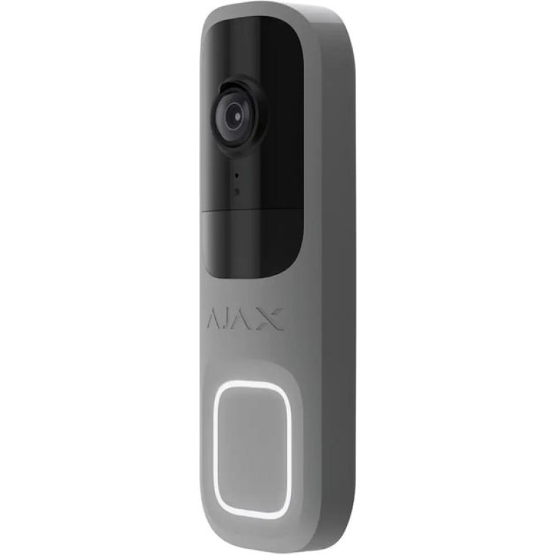 Ajax video doorbell, universal installation, 4 megapixels, 155° vertical 90° horizontal, IR 6m, motion detection range 4m, artificial intelligence, wi-fi, gray (000053538)
