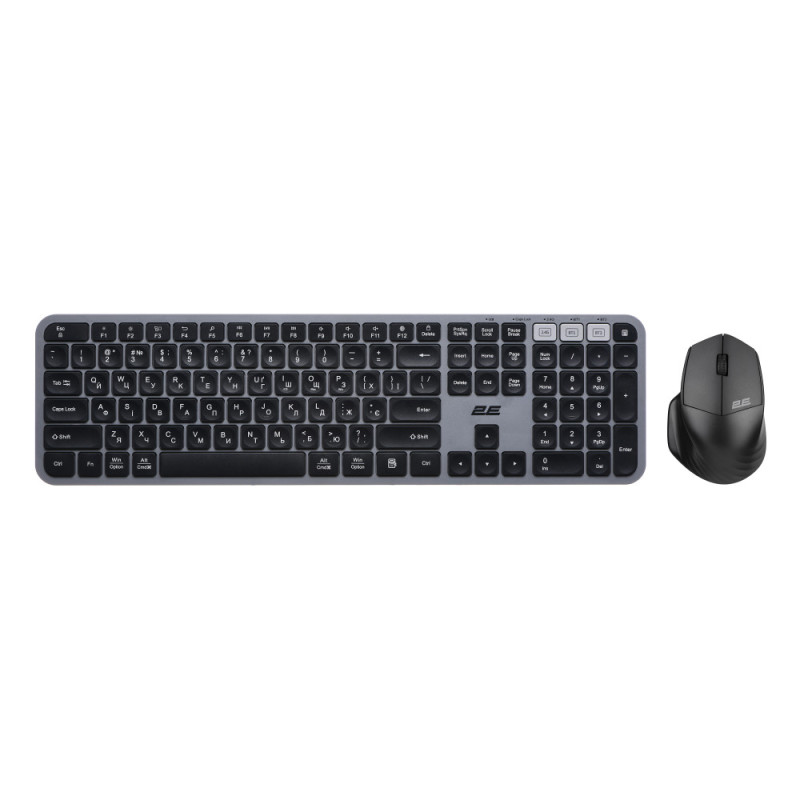 2E Combo keyboard and mouse MK440, WL/BT, EN/UKR, grey-black (2E-MK440WBGR_UA)