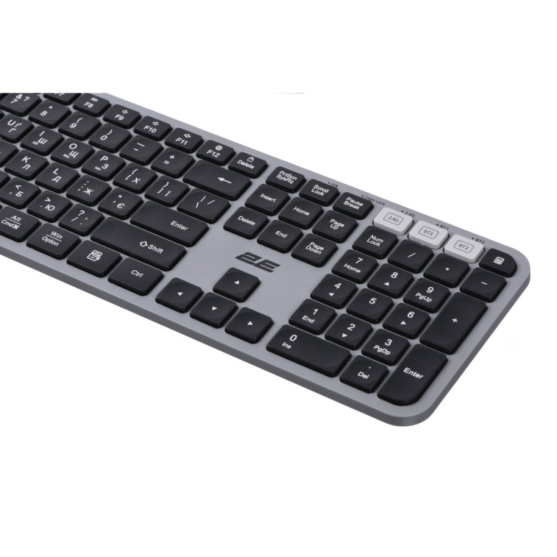 2E Combo keyboard and mouse MK440, WL/BT, EN/UKR, grey-black (2E-MK440WBGR_UA)