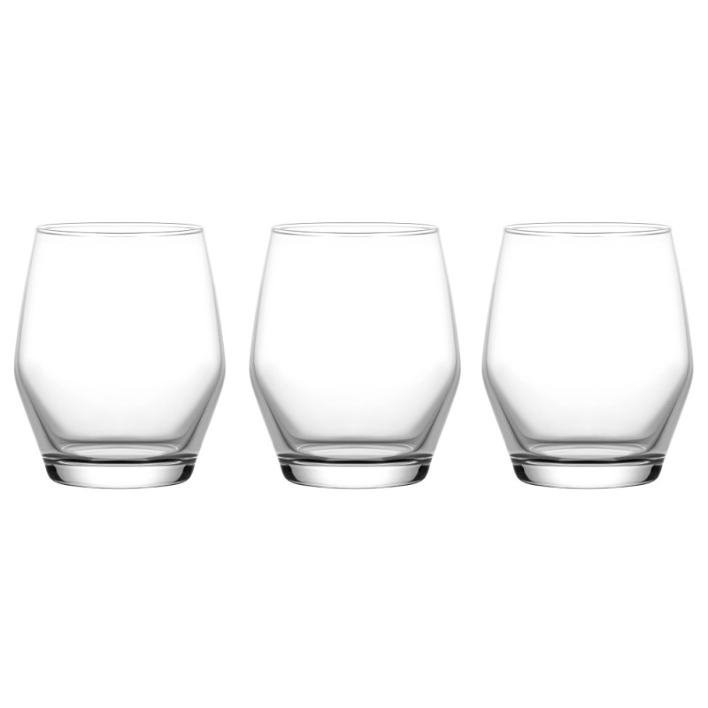 ARDESTO Low glasses set Loreto 370ml, 3pcs, glass, transparent