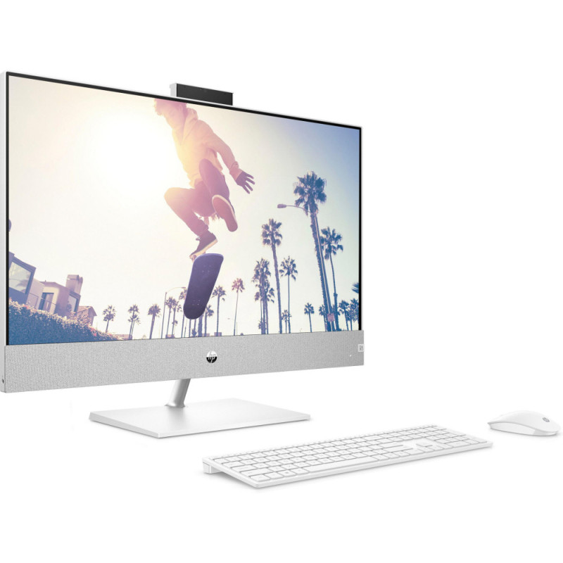 HP Комп'ютер персональний моноблок Pavilion 27" FHD IPS AG, Intel i5-13400T, 16GB, F512GB, NVD1650-4, WiFi, кл+м, DOS, білий (9D3Q9EA)