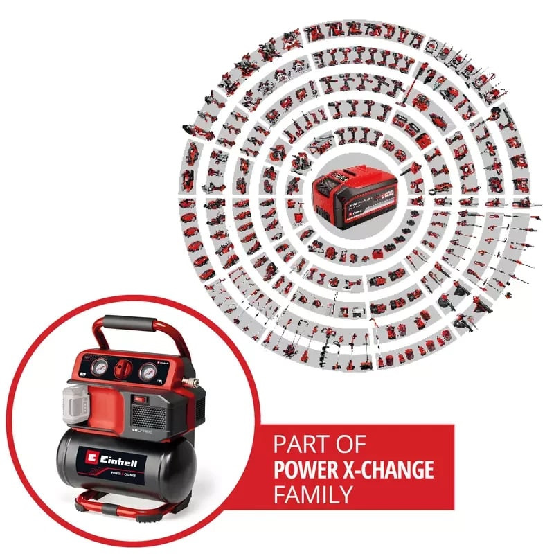 Einhell Air compressor TE-AC 18/75 Li OF-Solo, battery 18V PXC, 8bar, 75l/min, tank 5l, 7.76kg, (without battery and charger) (4020410)
