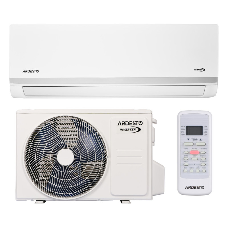 ARDESTO Air Conditioner ACM-09ERP-R32-WF-AG-S, 25 m2, ERP Inverter, A++/A+, down to -20°C, Wi-Fi, R32, white