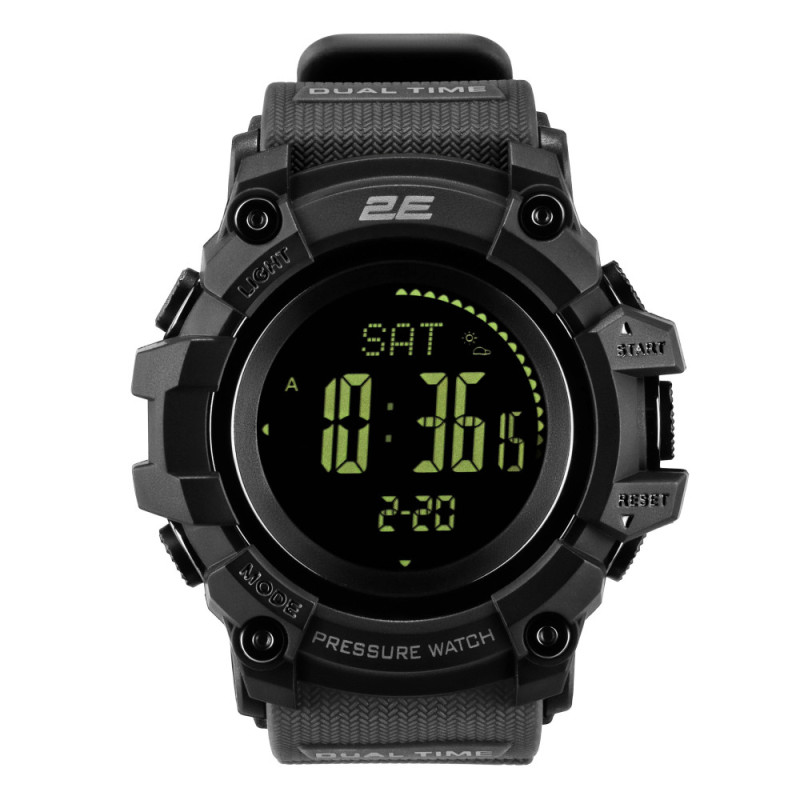 2E Tactical Armor GT Black Tactical Watch with Compass and Pedometer (2E-TCW20BK)