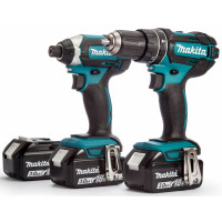 Makita Набор аккумуляторного инструмента DLX2131JX1 (DHP482Z, DTD152Z, DC18RC, аккум BL1830х3 шт-3.0 Ач., кейс Makpac), LXT