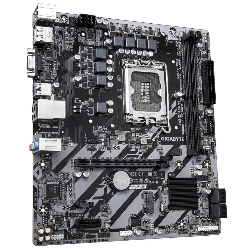 Gigabyte Motherboard H810M S2H s1851 H810 2xDDR5 HDMI DP D-Sub mATX (H810M_S2H)