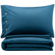 ARDESTO Bedding set 1.5 Mix&Match, sateen, duvet cover 160x220cm, bed sheet 180x240cm, pillowcases (2) 50x70cm, 100% cotton, blue (ART1622SB)