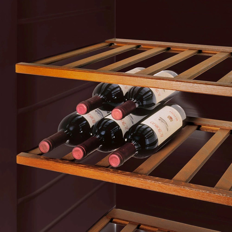 SNAIGE Wine cooler, 173x60х60, shelves -6, 1 zone, bottles -105, 1door, ST, alumin.doors, black (WD35SM-S3JJSG)