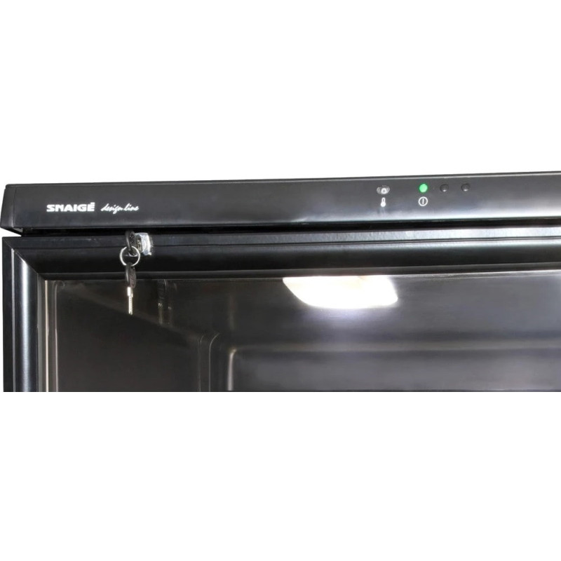 SNAIGE Wine cooler, 173x60х60, shelves -6, 1 zone, bottles -105, 1door, ST, alumin.doors, black (WD35SM-S3JJSG)