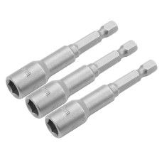 Tolsen magnetic socket heads, set of 3, 1/4 x65mm, 7 mm, 40Cr steel (77842)
