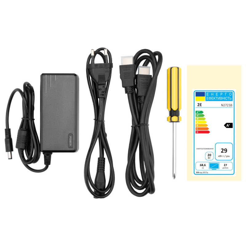 2E Monitor 27  N2723B D-Sub, HDMI, IPS, 75Hz, Pivot (2E-N2723B-01.UA)
