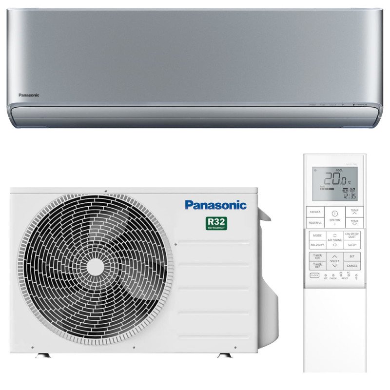 ARDESTO Кондиціонер Etherea 25м2 інвертор 9000BTU 2.5кВт A+++/A+++ -20°С Wi-Fi R32 сріблястий (CS-XZ25ZKEW/CU-Z25ZKE)