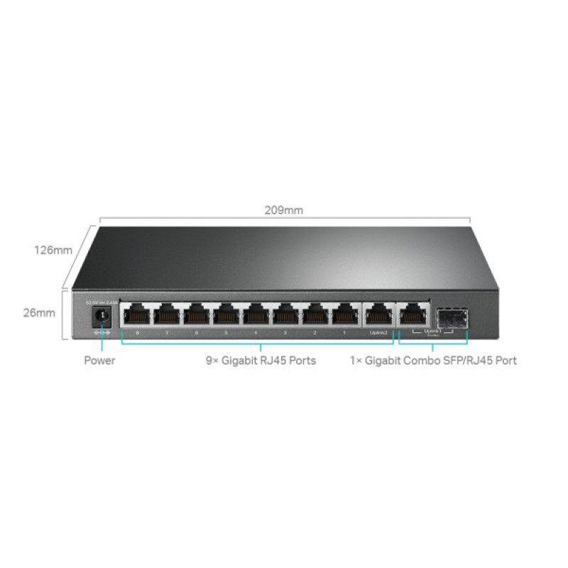 Коммутатор сетевой TP-Link TL-SG1210MPE