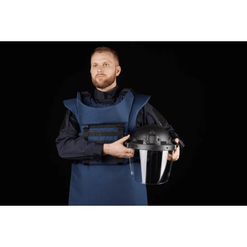 Ukrainian Armor Anti-debris kit HDA (Humanitarian Demining Apron), protection class DSTU 2, size L-XL, blue (HDALXLBLUE2)